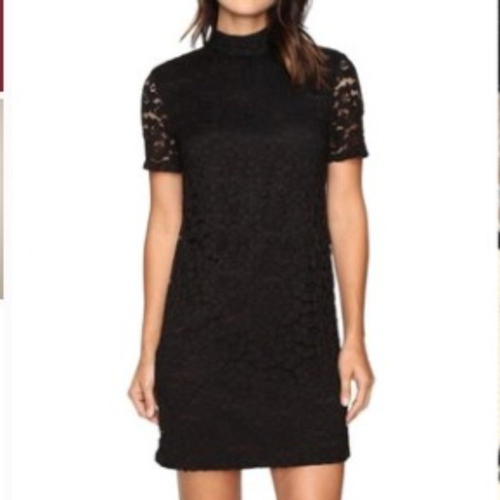 Trina Turk Black Lace Midi Dress